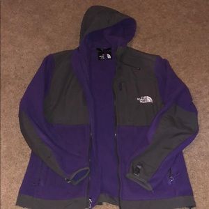 Purple north face fleece jacket